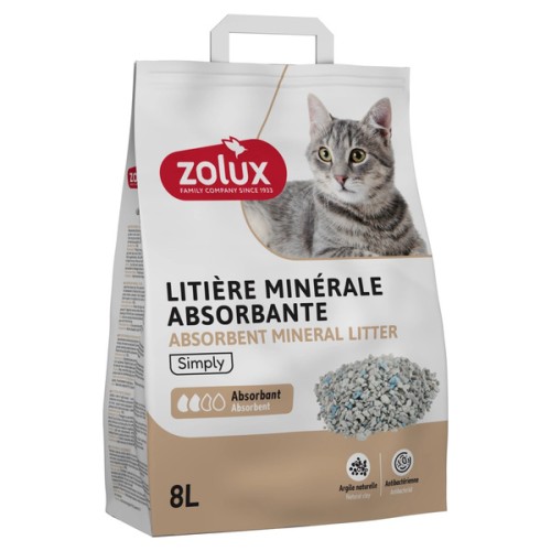 ZOLUX Żwirek dla kota mineralny pochłaniający perfumowany PURECAT 8 l