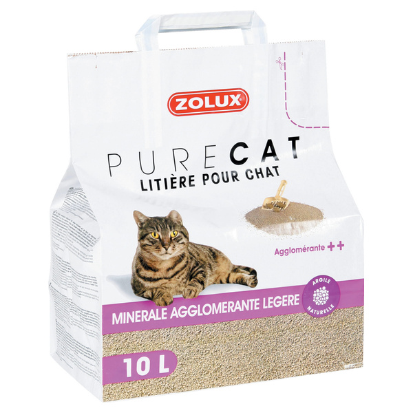 ZOLUX Żwirek dla kota zbrylający naturalny PURECAT 10 l