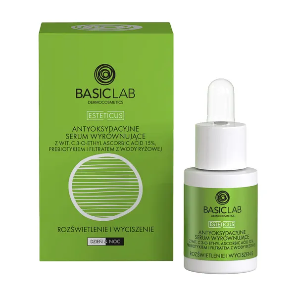 BasicLab Esteticus antyoksydacyjne serum wyrównujące z witaminą C 15% 15 ml