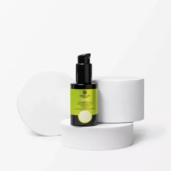 BasicLab Acidumis peeling kwasowy odblokowujący pory z 15% AHA i 2% BHA 30 ml