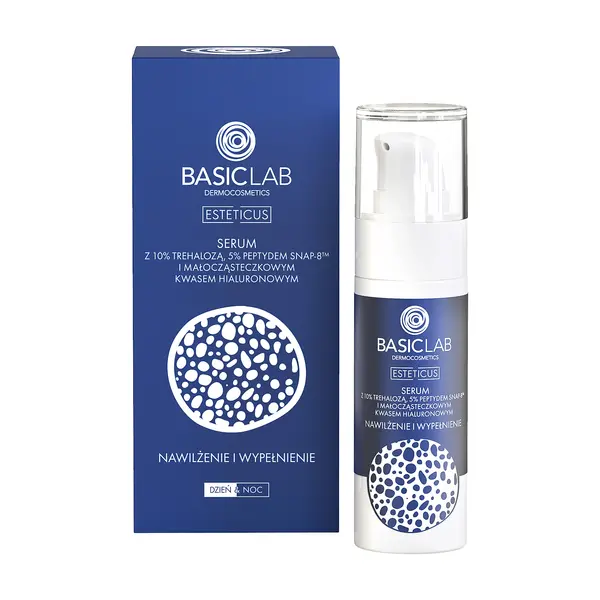 BasicLab Esteticus nawilżenie i wypełnienie serum z 10% trehalozą 5% SNAP-8 30 ml