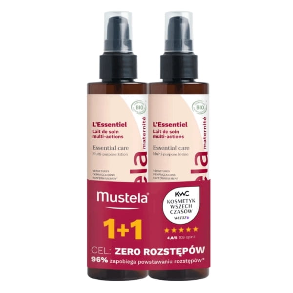 Молочко для тела Mustela Maternite Essential Care, для беременных и после родов, набор 2 x 200 мл